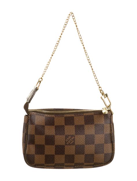 Mini Pochette Accessoires Damier Ebene Canvas .